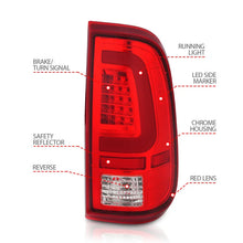 Load image into Gallery viewer, ANZO 2008-2016 Ford F-250 LED Taillights Chrome Housing Red/Clear Lens (Pair) - Additional View 5