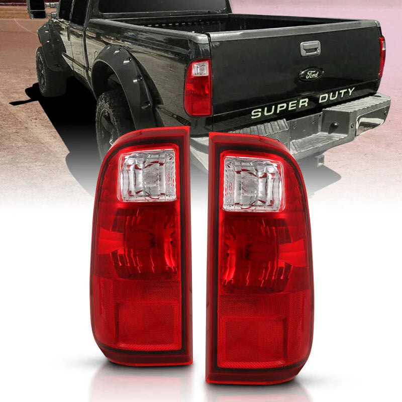 ANZO 2008-2016 Ford F-250 Taillight Red/Clear Lens (OE Replacement) - Main Product View