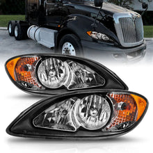 Load image into Gallery viewer, ANZO 2008-2016 International Prostar Crystal Headlights Black Housing (OE Replacement) - Side View