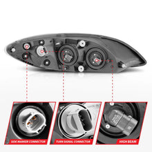 Load image into Gallery viewer, ANZO 2008-2016 International Prostar Crystal Headlights Black Housing (OE Replacement) - Back View