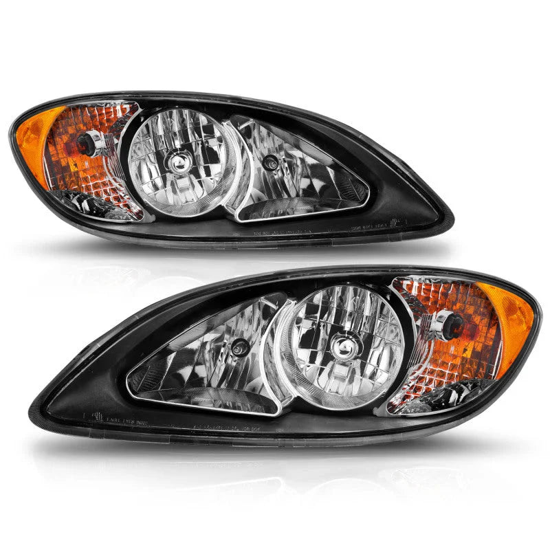 ANZO 2008-2016 International Prostar Crystal Headlights Black Housing (OE Replacement) - Installation View
