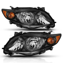 Load image into Gallery viewer, ANZO 2009-2010 Toyota Corolla Crystal Headlight Black Amber - Main Product View