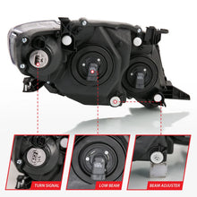 Load image into Gallery viewer, ANZO 2009-2010 Toyota Corolla Crystal Headlight Black Amber - Installation View