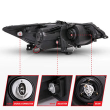 Load image into Gallery viewer, ANZO 2009-2012 Acura Tsx Projector Headlights w/ Halo Black (CCFL) (HID Compatible) - Additional View 7