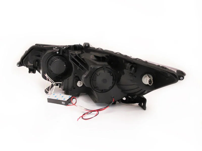 ANZO 2009-2012 Acura Tsx Projector Headlights w/ Halo Black (CCFL) (HID Compatible) - Additional View 8