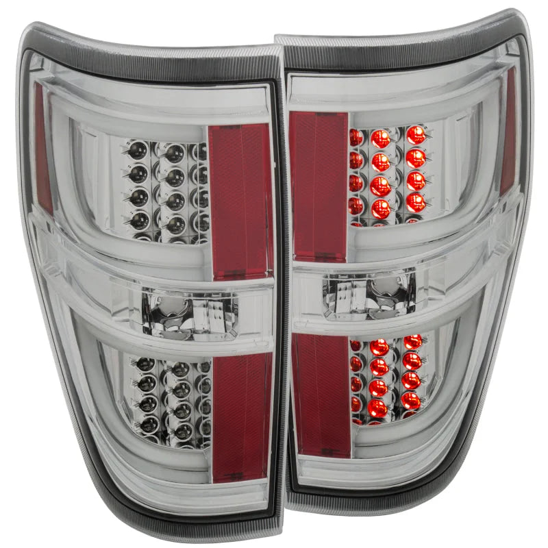 ANZO 2009-2013 Ford F-150 LED Taillights Chrome - Main Product View