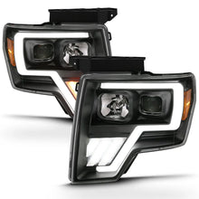Load image into Gallery viewer, ANZO 2009-2013 Ford F-150 Projector Light Bar G4 Switchback H.L.Black Amber - Side View
