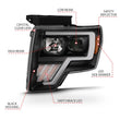Load image into Gallery viewer, ANZO 2009-2013 Ford F-150 Projector Light Bar G4 Switchback H.L.Black Amber - Additional View 5
