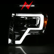 Load image into Gallery viewer, ANZO 2009-2014 Ford F-150 Projector Headlight Plank Style Chrome Amber - Installation View