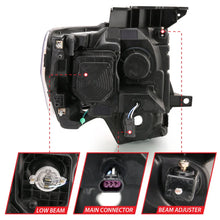 Load image into Gallery viewer, ANZO 2009-2014 Ford F-150 Projector Headlight Plank Style Chrome Amber - Additional View 6