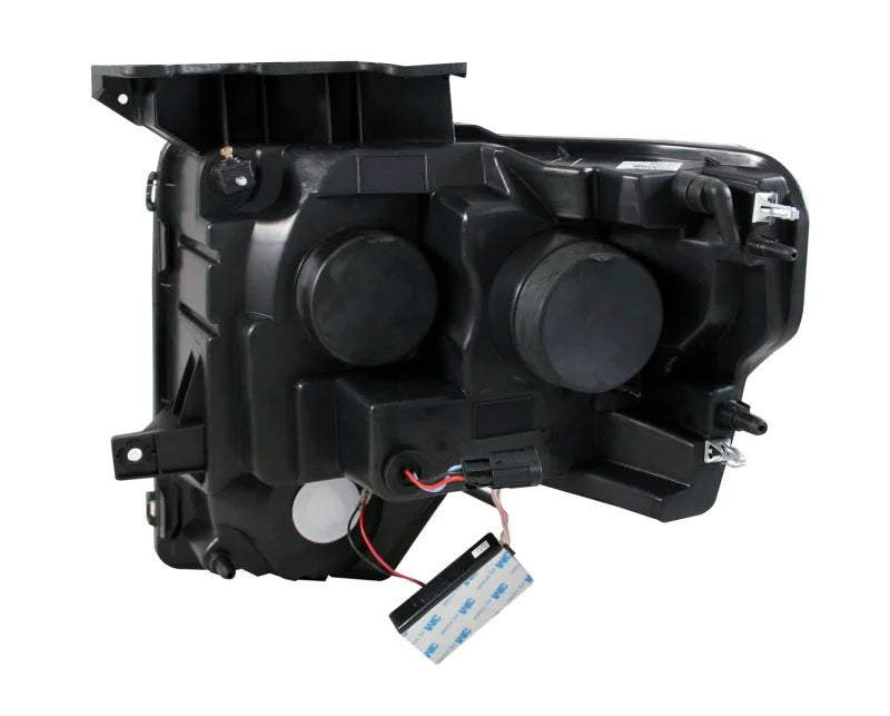 ANZO 2009-2014 Ford F-150 Projector Headlights w/ Halo Black (CCFL) G2 - Side View