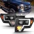 Load image into Gallery viewer, ANZO 2009-2014 Ford F-150 Projector Light Bar G4 H.L. Black Amber - Main Product View