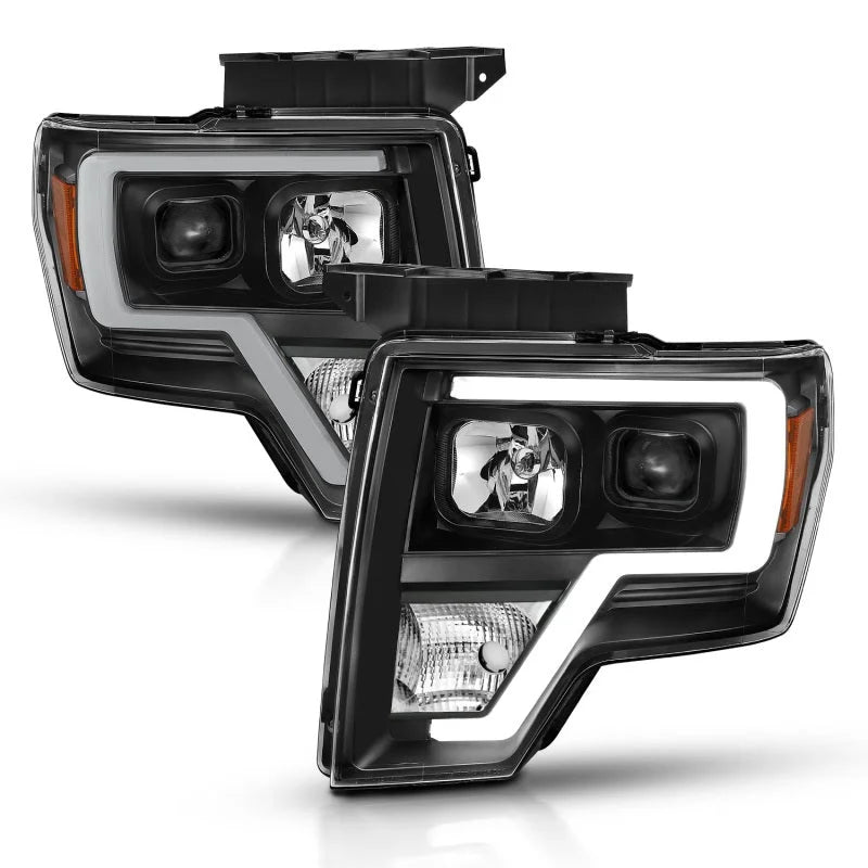 ANZO 2009-2014 Ford F-150 Projector Light Bar H.L Black Amber - Back View
