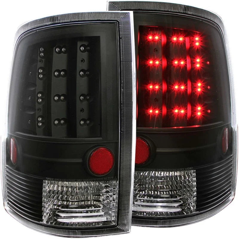 ANZO 2009-2015 Dodge Ram 1500 LED Taillights Black - Main Product View