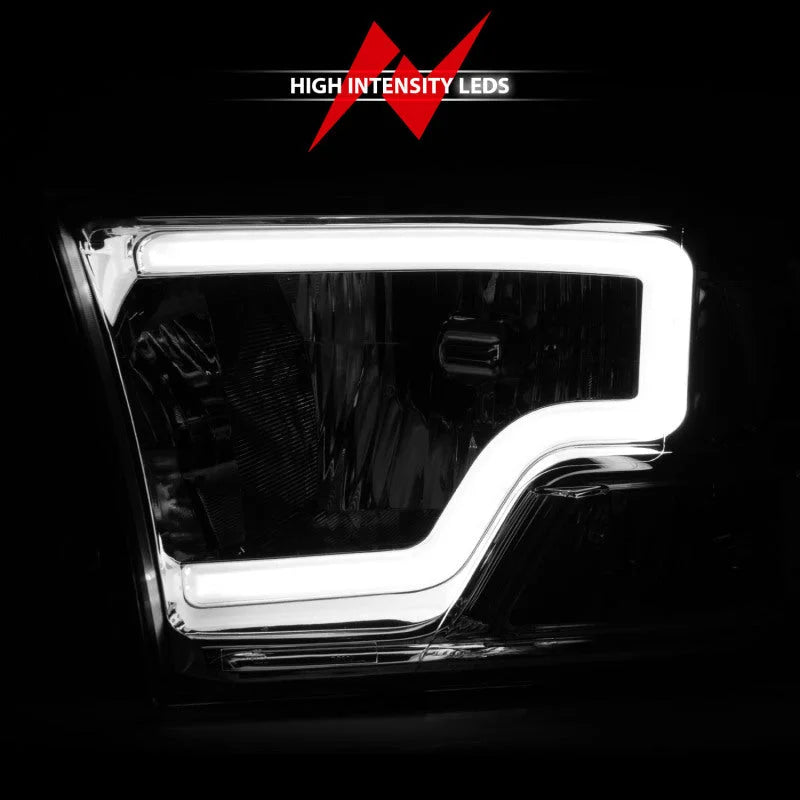 ANZO 2009-2018 Dodge Ram 1500/ 2500/ 3500 Crystal Headlights w/ Light Bar Chrome Housing - Additional View 6