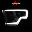 Load image into Gallery viewer, ANZO 2009-2018 Dodge Ram 1500 Crystal Headlights w/ Light Bar Black Housing - Side View