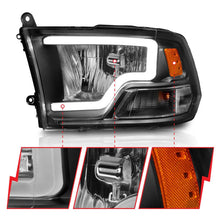 Load image into Gallery viewer, ANZO 2009-2018 Dodge Ram 1500 Crystal Headlights w/ Light Bar Black Housing - Additional View 5