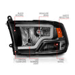 Load image into Gallery viewer, ANZO 2009-2018 Dodge Ram 1500 Crystal Headlights w/ Light Bar Black Housing - Additional View 6