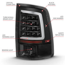 Load image into Gallery viewer, ANZO 2009-2018 Dodge Ram 1500 LED Taillight Plank Style Black w/Clear Lens - Side View
