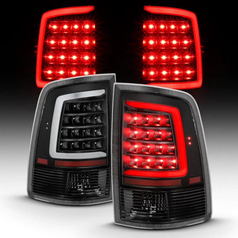 ANZO 2009-2018 Dodge Ram 1500 LED Taillight Plank Style Black w/Clear Lens - Additional View 5