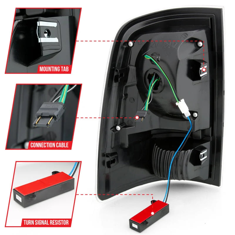 ANZO 2009-2018 Dodge Ram 1500 LED Taillight Plank Style Black w/Smoke Lens - Additional View 5