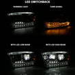 Load image into Gallery viewer, ANZO 2009-2018 Dodge Ram 1500 Led Projector Plank Style Switchback H.L Halo Chrome Amber (OE Style) - Additional View 5