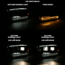 Load image into Gallery viewer, ANZO 2009-2018 Dodge Ram 1500 Projector H.L. Switchback Black Amber - Additional View 5