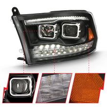 Load image into Gallery viewer, ANZO 2009-2018 Dodge Ram 1500 Projector H.L. Switchback Black Amber - Additional View 8