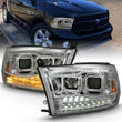 Load image into Gallery viewer, ANZO 2009-2018 Dodge Ram 1500 Projector H.L. Switchback Chrome Amber - Main Product View