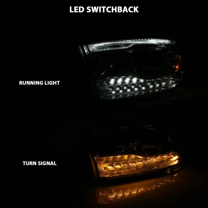 ANZO 2009-2018 Dodge Ram 1500 Projector H.L. Switchback Chrome Amber - Additional View 7