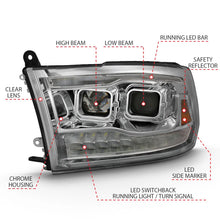 Load image into Gallery viewer, ANZO 2009-2018 Dodge Ram 1500 Projector H.L. Switchback Chrome Amber - Additional View 8