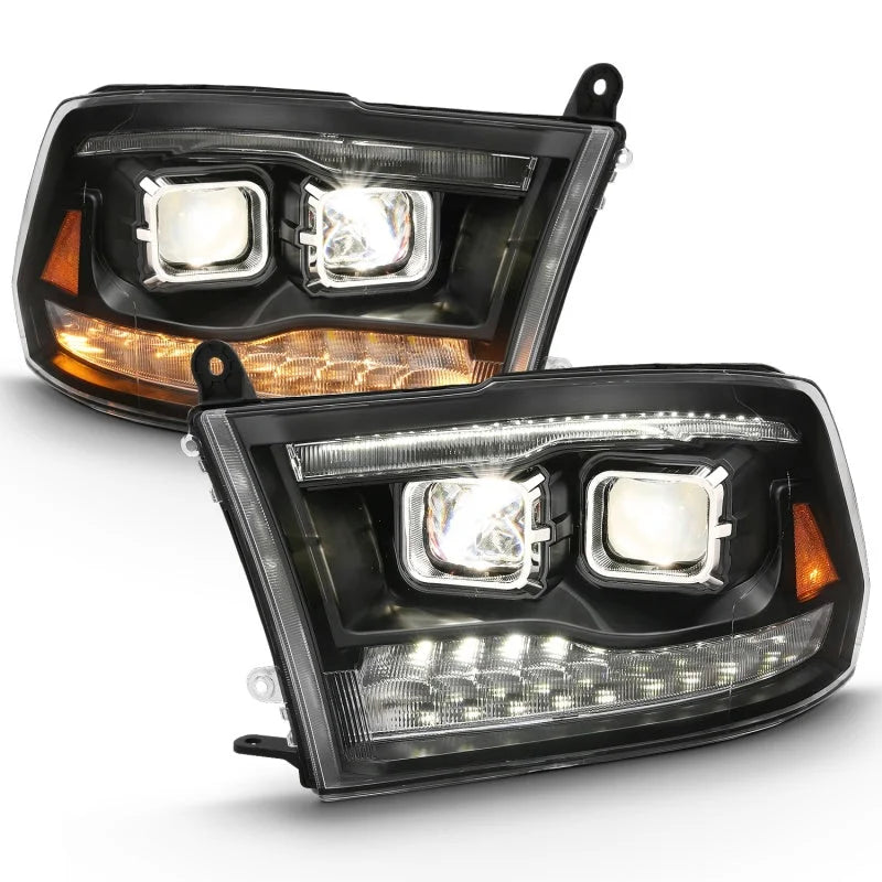 ANZO 2009-2018 Dodge Ram 1500 Projector H.L. Switchback Chrome Amber - Additional View 13
