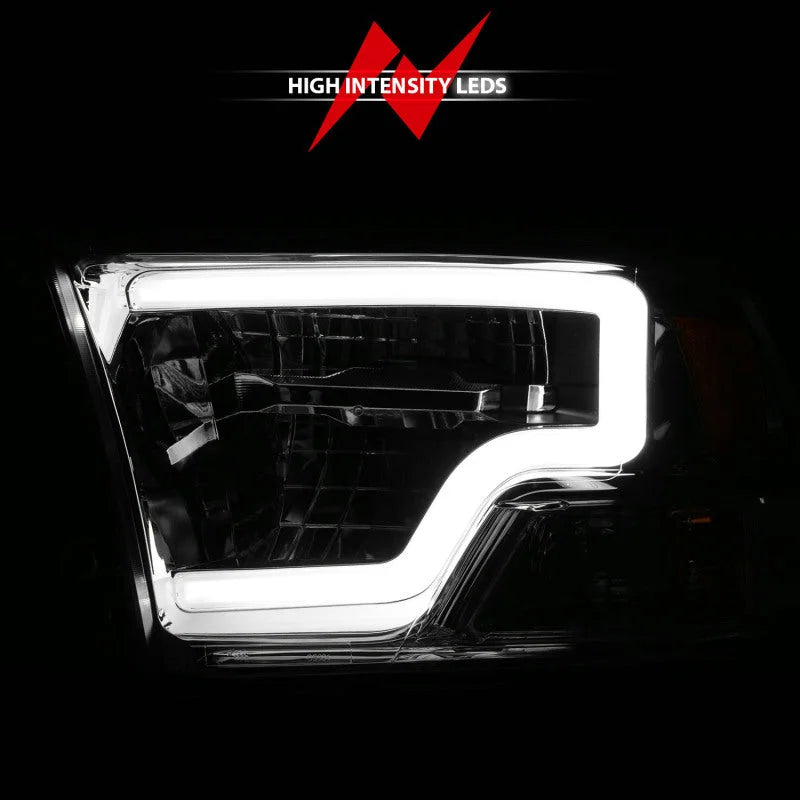 ANZO 2009-2020 Dodge Ram 1500 Full LED Square Projector Headlights w/ Chrome Housing Chrome Amber - Additional View 5