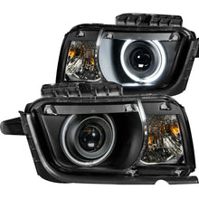Load image into Gallery viewer, ANZO 2010-2013 Chevrolet Camaro Projector Headlights w/ Halo Black (CCFL) - Main Product View
