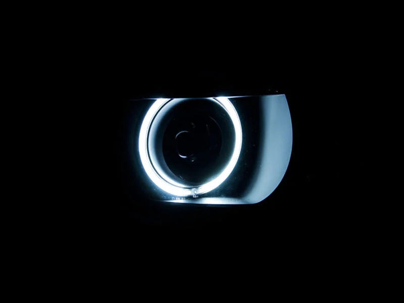 ANZO 2010-2013 Chevrolet Camaro Projector Headlights w/ Halo Black (CCFL) - Side View