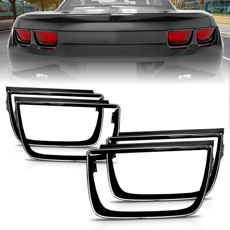 ANZO 2010-2013 Chevrolet Camaro Taillight Bezels - 4pc Gloss Black - Main Product View