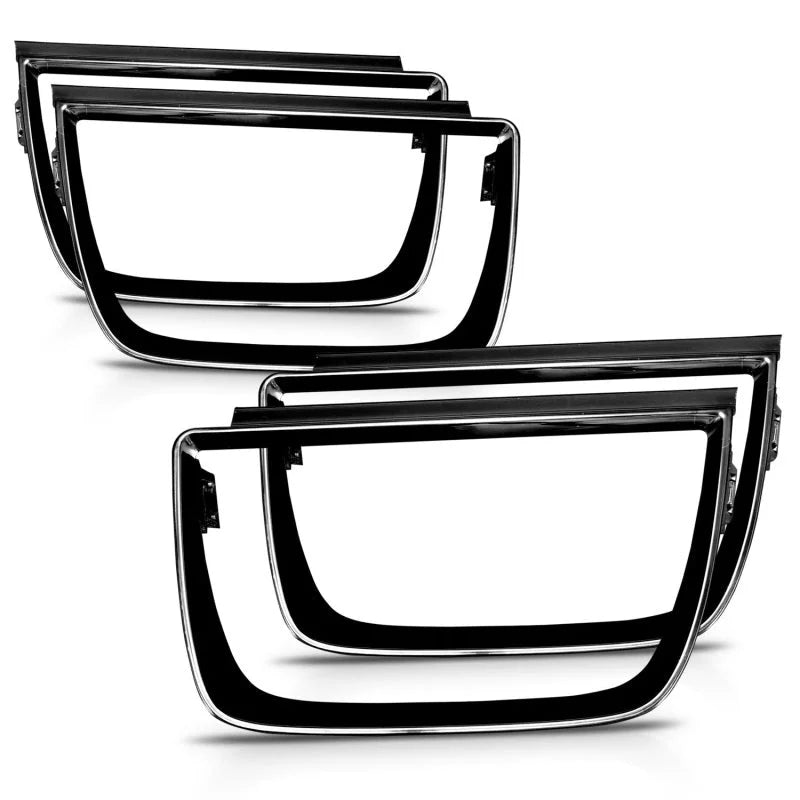 ANZO 2010-2013 Chevrolet Camaro Taillight Bezels - 4pc Gloss Black - Installation View
