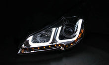 Load image into Gallery viewer, ANZO 2010-2014 Subaru Outback Projector Headlights w/ U-Bar Black - Side View