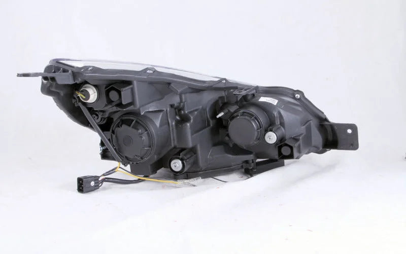 ANZO 2010-2014 Subaru Outback Projector Headlights w/ U-Bar Black - Detail View