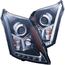 Load image into Gallery viewer, ANZO 2010-2015 Cadillac Srx Projector Headlights w/ Plank Style Design Black - Main Product View