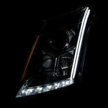 Load image into Gallery viewer, ANZO 2010-2015 Cadillac Srx Projector Headlights w/ Plank Style Design Chrome - Side View