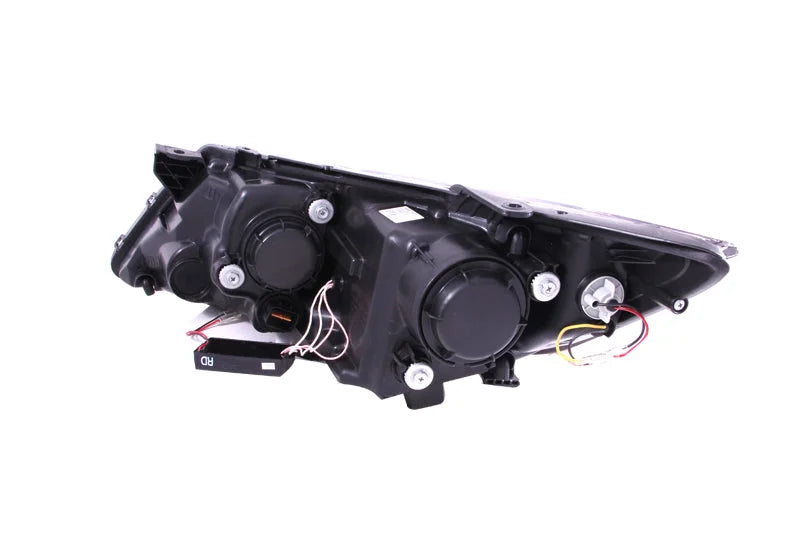 ANZO 2011-2013 Kia Optima Projector Headlights w/ Halo Black (CCFL) - Side View
