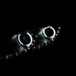 Load image into Gallery viewer, ANZO 2011-2013 Kia Optima Projector Headlights w/ Halo Black (CCFL) - Back View