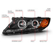 Load image into Gallery viewer, ANZO 2011-2013 Kia Optima Projector Headlights w/ Halo Black (CCFL) - Additional View 5