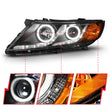 Load image into Gallery viewer, ANZO 2011-2013 Kia Optima Projector Headlights w/ Halo Black (CCFL) - Additional View 6