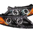 Load image into Gallery viewer, ANZO 2011-2013 Kia Optima Projector Headlights w/ Halo Black (CCFL) - Additional View 7