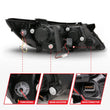 Load image into Gallery viewer, ANZO 2011-2013 Kia Optima Projector Headlights w/ Halo Black (CCFL) - Additional View 8