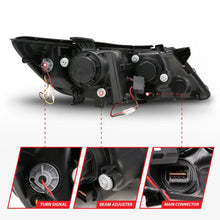 Load image into Gallery viewer, ANZO 2011-2013 Kia Optima Projector Headlights w/ Halo Black (CCFL) - Additional View 8