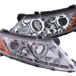 Load image into Gallery viewer, ANZO 2011-2013 Kia Optima Projector Headlights w/ Halo Chrome (CCFL) - Back View