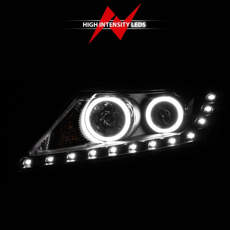 ANZO 2011-2013 Kia Sorento Projector Headlights w/ Halo Black (CCFL) - Additional View 7